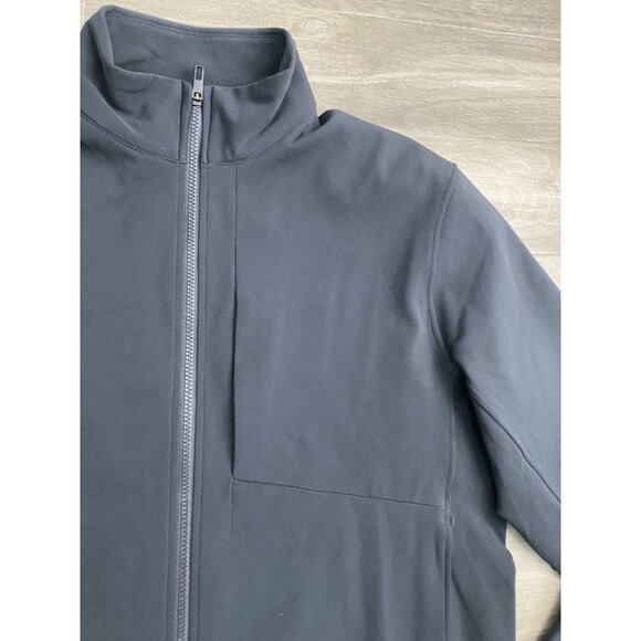 Lululemon Mens Sojourn Track Bomber Jacket Full Zip Black Warpstreme Size 2xl - Picture 10 of 10
